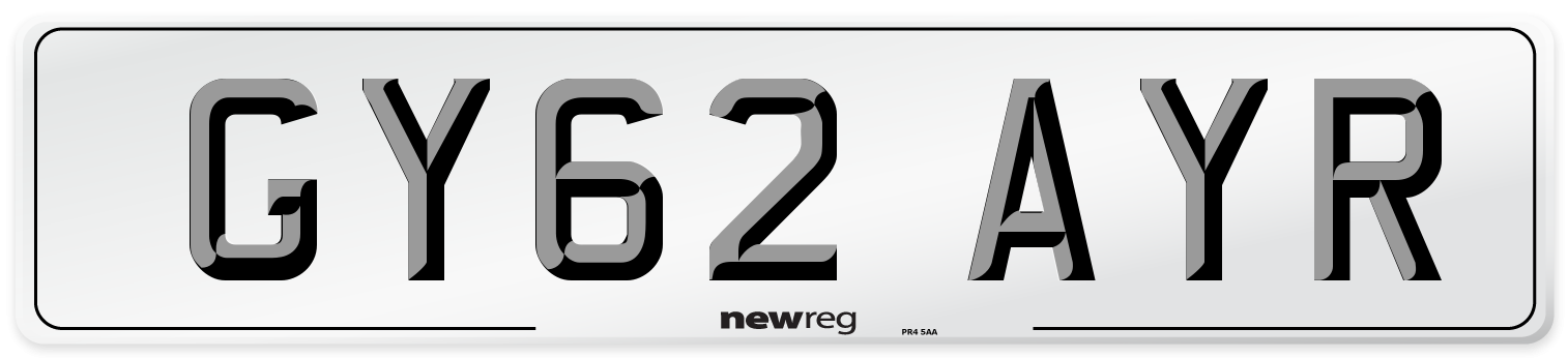 GY62 AYR Number Plate from New Reg